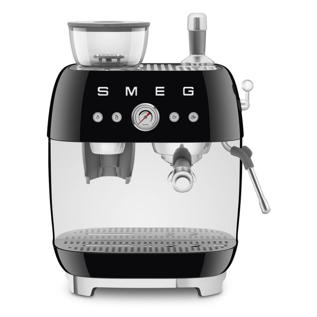 SMEG 50 Style Espresso Coffee Machine with built-in grinder - EGF03