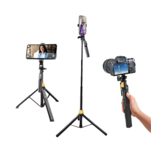 DIGITEK® (DTR-555 SS) 5.57ft Foldable Tripod Selfie Stick for Smartphones & Gopro Action Cameras