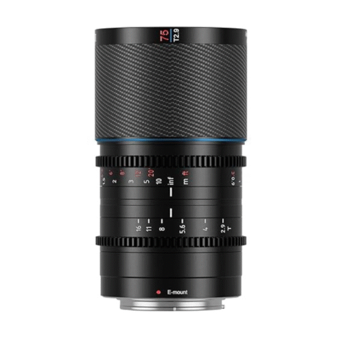 SIRUI CAMERA LENS (Saturn 75 N/B) Saturn 75mm T2.9 (1.6x)  Full-Frame Carbon Fiber lens  ,MOUNTS E/X/RF/L