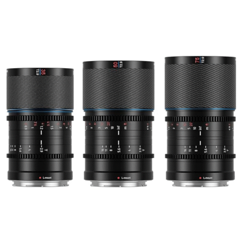 SIRUI CAMERA LENS (Saturn 3S N/B) Saturn 35mm/ 50mm/ 75mm  T2.9 (1.6x) Full Frame 3lens kit (Carbon Fiber Lens)  ,MOUNTS E/X/RF/L