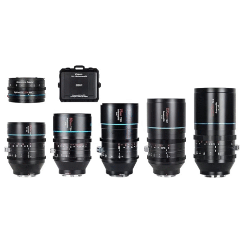 SIRUI CAMERA LENS () Venus Full Frame T2.9 Anamorphic 4 Lens Kit with 1.25x Adapter 35mm / 50mm / 75mm / 100mm  ,MOUNTS E & RF