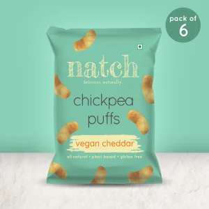 NATCH CHICKPEA PUFFS VEGAN CHEDDAR 65G