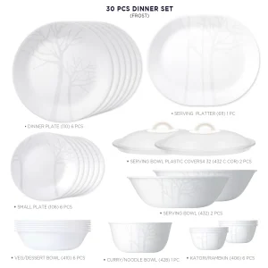 Corelle Asia Collection Gold Series Frost 30 Pcs Dinner Set
