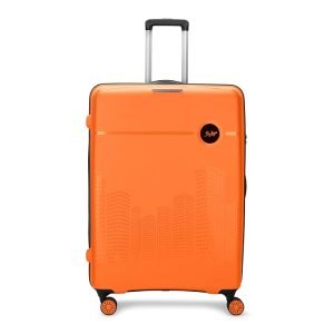 Skybags Cityscape Polypropylene Hardsided 8 Spinner Wheels Anti Theft Zipper Black Suitcase