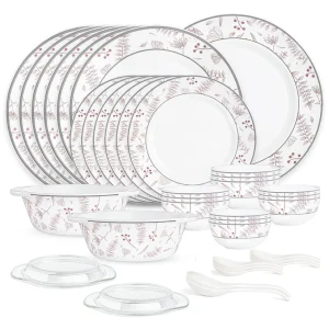 Larah By Borosil Grandeur Dinner Set, 37 pc