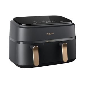 Philips 9L Airfryer with Dual Baskets for Full Tray Cooking & 8 Preset Menus - NA352/00