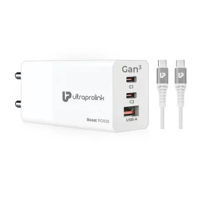 Ultraprolink Boost PD 100 3 USB Ports 100W GaN Travel Charger UM1184C