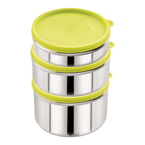 Magnus Klip Lock Airtight & Leak-proof Stainless Steel Containers Combo Set - Ideal Kitchen Accessories Items, Lunch Box, Lunch Boxes for Office Men