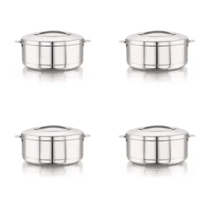 Magnus Rio Hot & Cold Double Walled Stainless Steel Casserole with Lid for 5000 ML | Set of 4