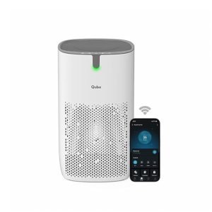 Qubo Smart Air Purifier Q400 for Home by Hero Group | Q400 Sq Ft | 99.99% Allergen Removal | True HEPA13 | 9000 Hrs Filter Life | App & Voice Control | Energy Saving | Ultra-Quiet BLDC Motor (White)