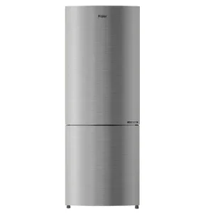 Haier 265 Litres 2 Star Double Door Frost Free Inverter Refrigerator | Bottom Mounted | 8 in 1 Convertible | Jhukna Mat & Turbo Icing ("HRB 3152-BIS-P", Brushline Silver)