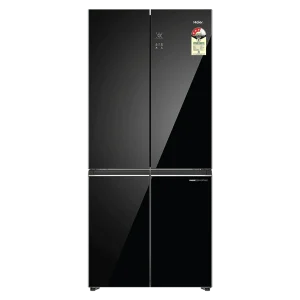 Haier 520 Litres 3 Star 4-Door Side By Side Inverter Refrigerator | Wi-Fi Enabled | Magic Cooling & Deo Fresh | Expert Inverter ("HRB-600KGU1", Black Glass)