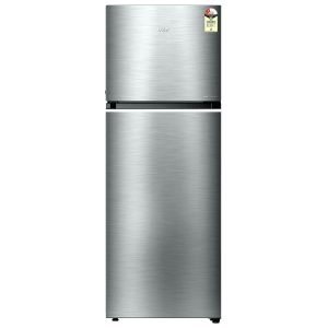 Haier 328 Litres 2 Star Double Door Frost Free Inverter Refrigerator | Top Mounted | 10 in 1 Convertible | Triple Inverter & Dual Fan ("HRF3782BNS-P", Black Brushline)