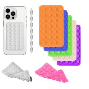 Silicone Suction Phone Case – Hands-Free Anti-Slip Mobile Stand Cover (Random Color-Pack of 1 Pc)
