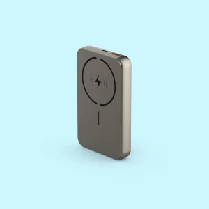 Stuffcool Click 10000mAh 15W Slim Magnetic Wireless Powerbank with Natural Titanium Finish for iPhone