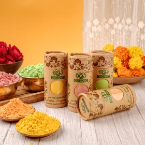 Gopal Can Go Organic Holi Herbal Gulal – Plant-Based, Premium Quality & Non-Toxic (Pack of 4, 50g each)