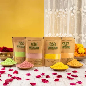 Gopal Packet Go Organic Holi Herbal Gulal – Plant-Based, Premium Quality & Non-Toxic (Pack of 4)
