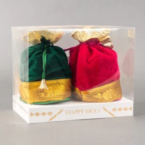 Gopal (Pack of 2) Potli  Go Natural Holi Gulal – Plant-Based, Premium Quality & Non-Toxic (80g each)