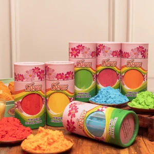 Gopal Shree Herbal Gulal Can Pack – Plant-Based, Premium Quality & Non-Toxic (Pack of 6, 80g each)