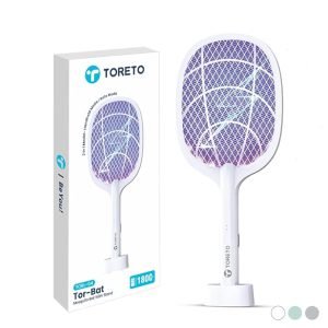 Toreto Mosquito Killer Racket Bat | 2 in 1 Auto Mode | UV Light