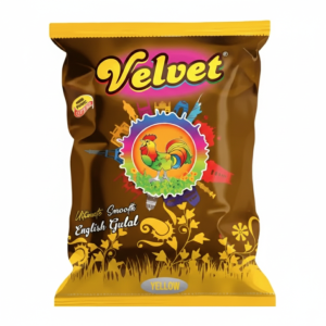 Holi 100% Natural VELVET GULAL Color 80GM (Yellow)